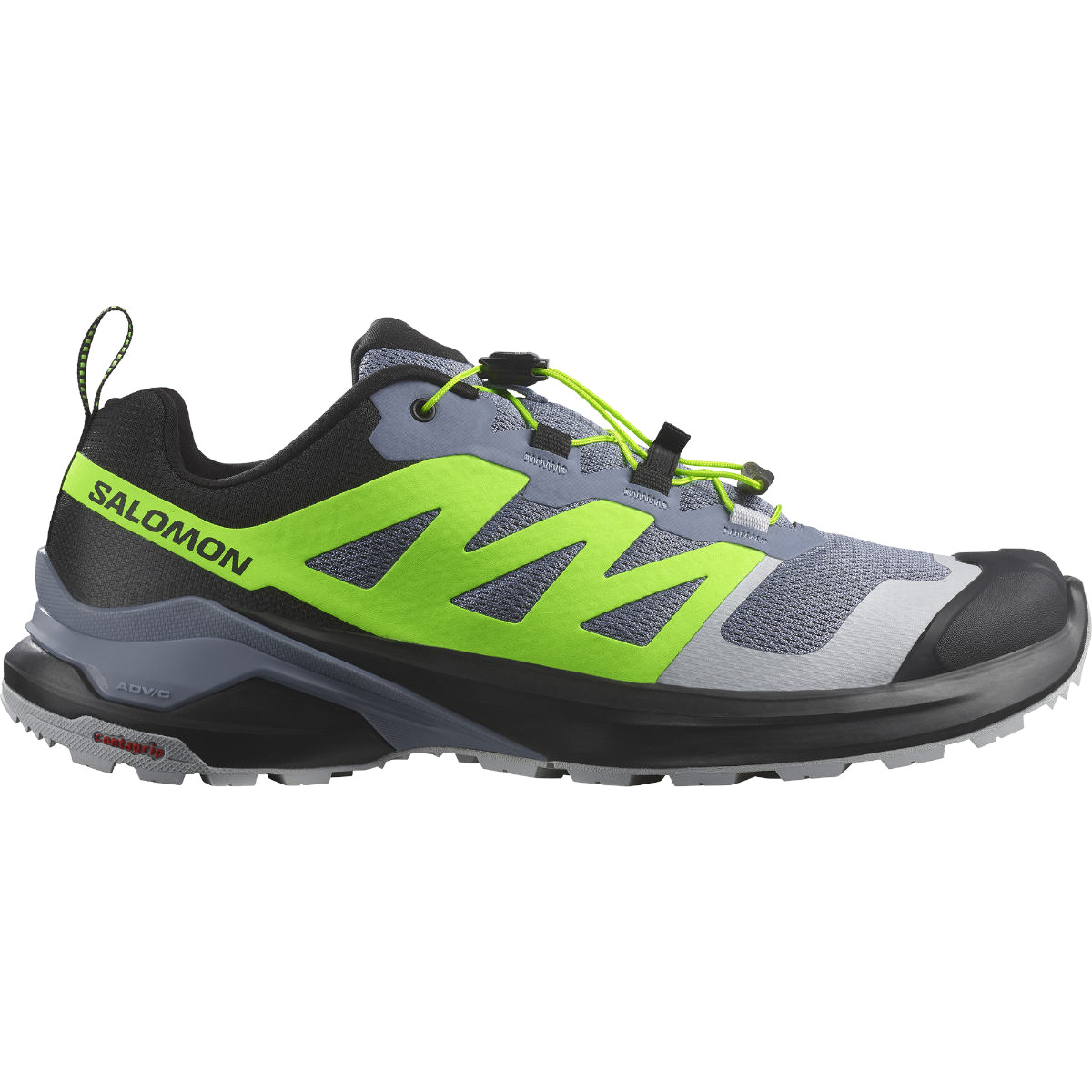 Salomon Men's X-Adventure-Flint Stone/Black/Green Gecko
