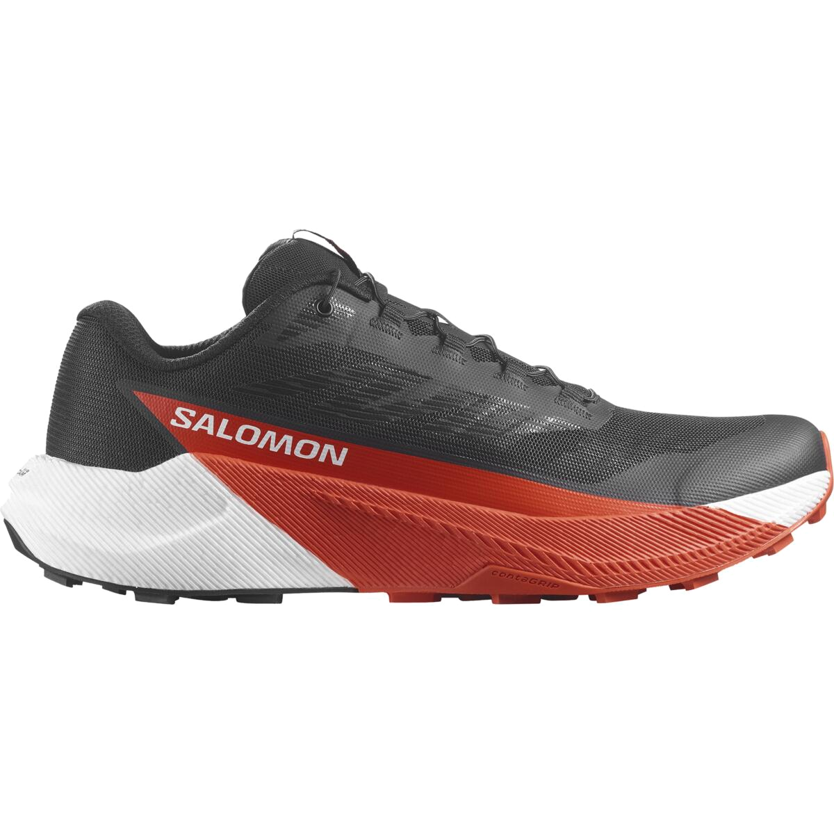 Salomon Men's Pulsar-Black/White/Cherry Tomato