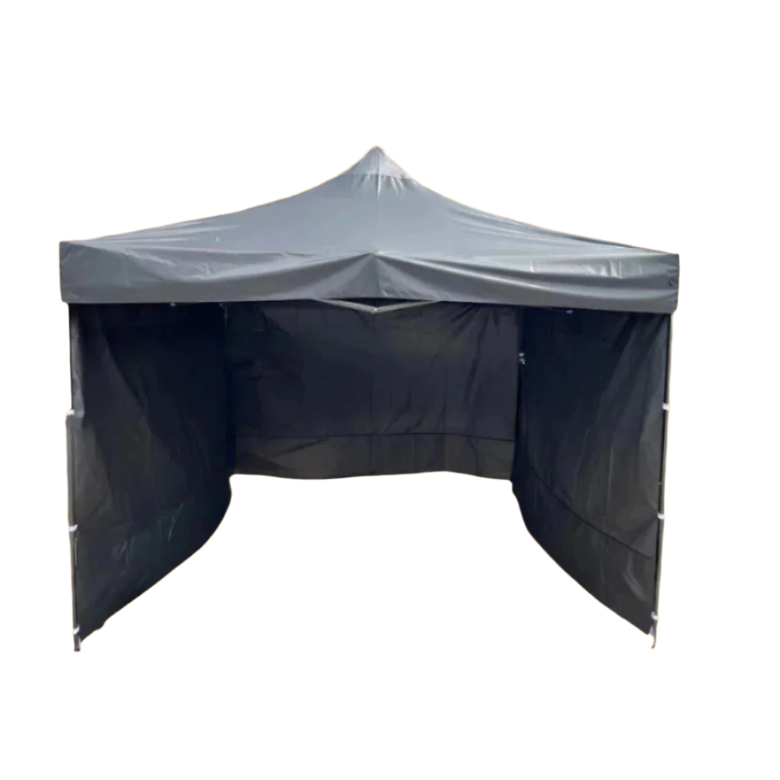 Jupiter 3X3 Gazebo with 3 walls Black