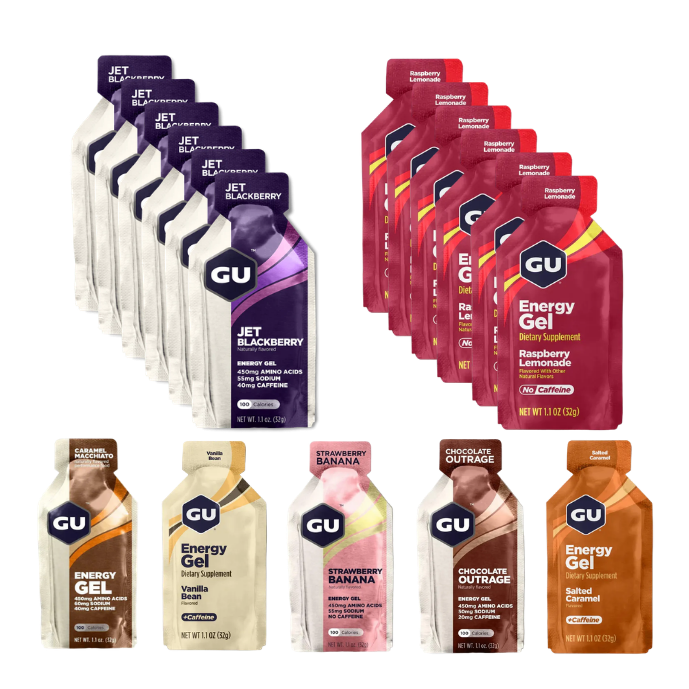 GU Energy Gel 6 pack - 7 Great Flavours