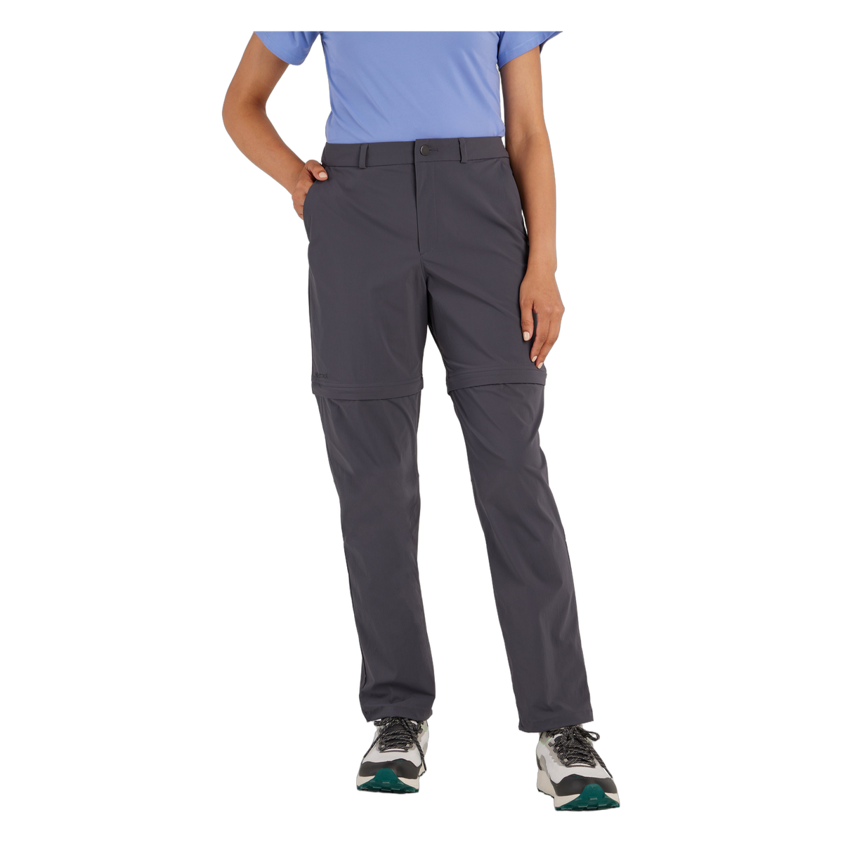 Marmot Arch Rock Women's Convertible Pants in Dark Steel, front