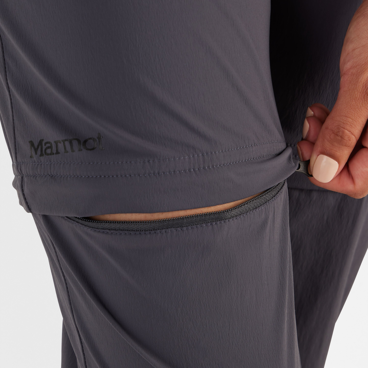 Marmot Arch Rock Women's Convertible Pants zip-off leg, Dark Steel