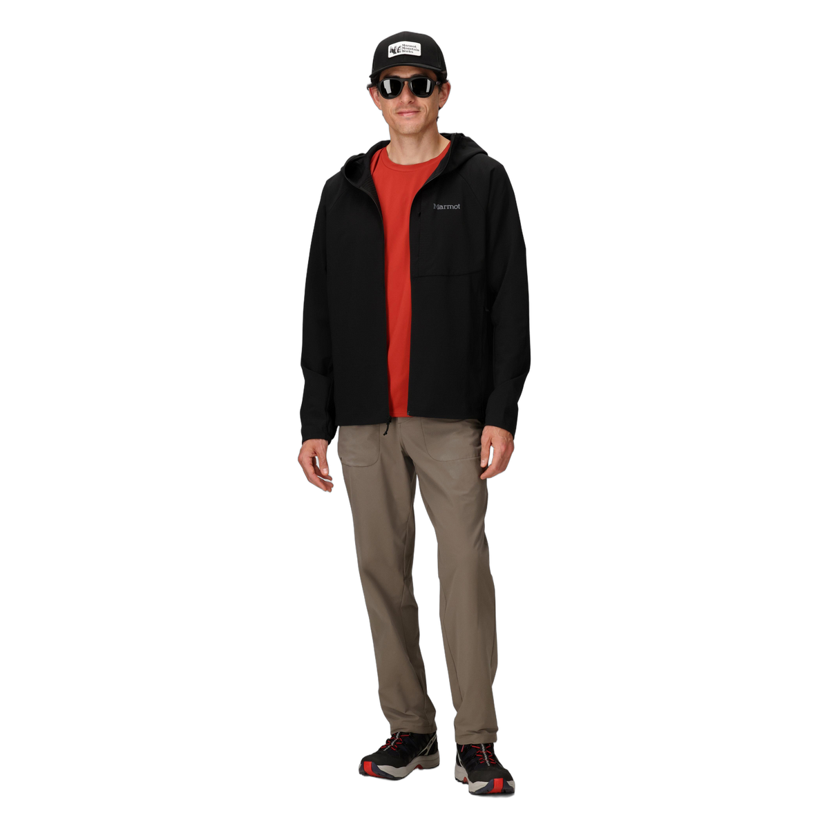 Marmot Pinnacle DriClime Men's Hoody in Black, full length