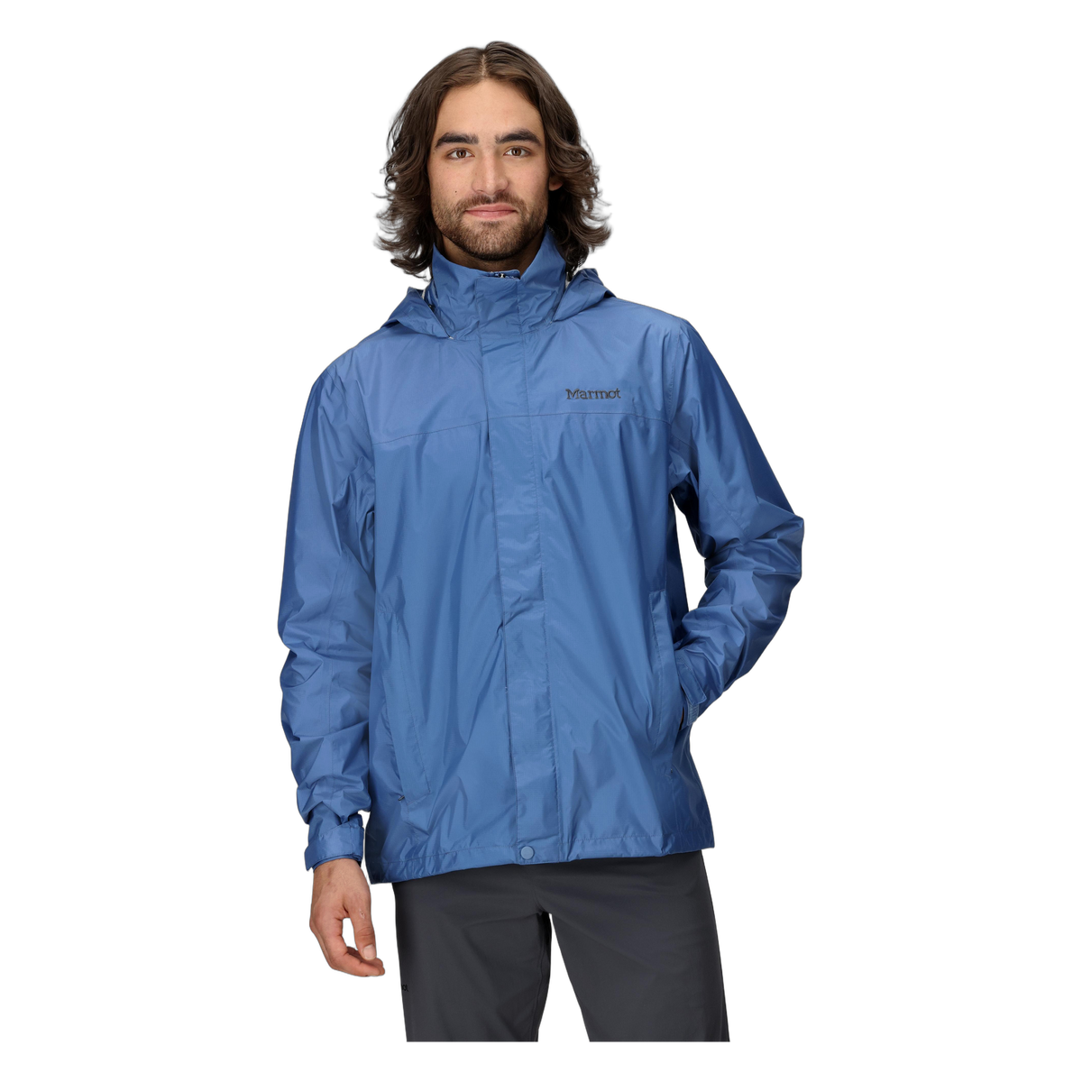 Marmot PreCip Eco Men's Rain Jacket in Rain Cloud, front
