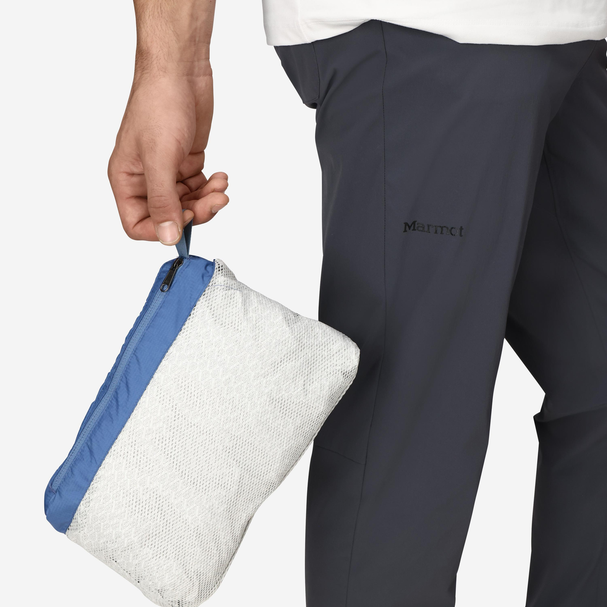 Marmot PreCip Eco Jacket packed into its own pocket