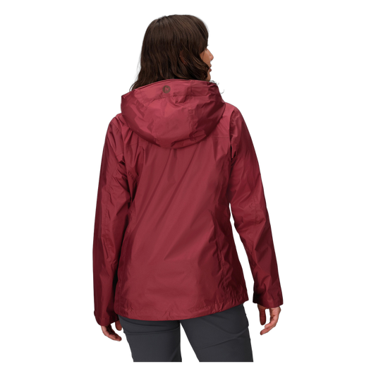 Marmot PreCip Eco Women's Rain Jacket in Acai Berry, back