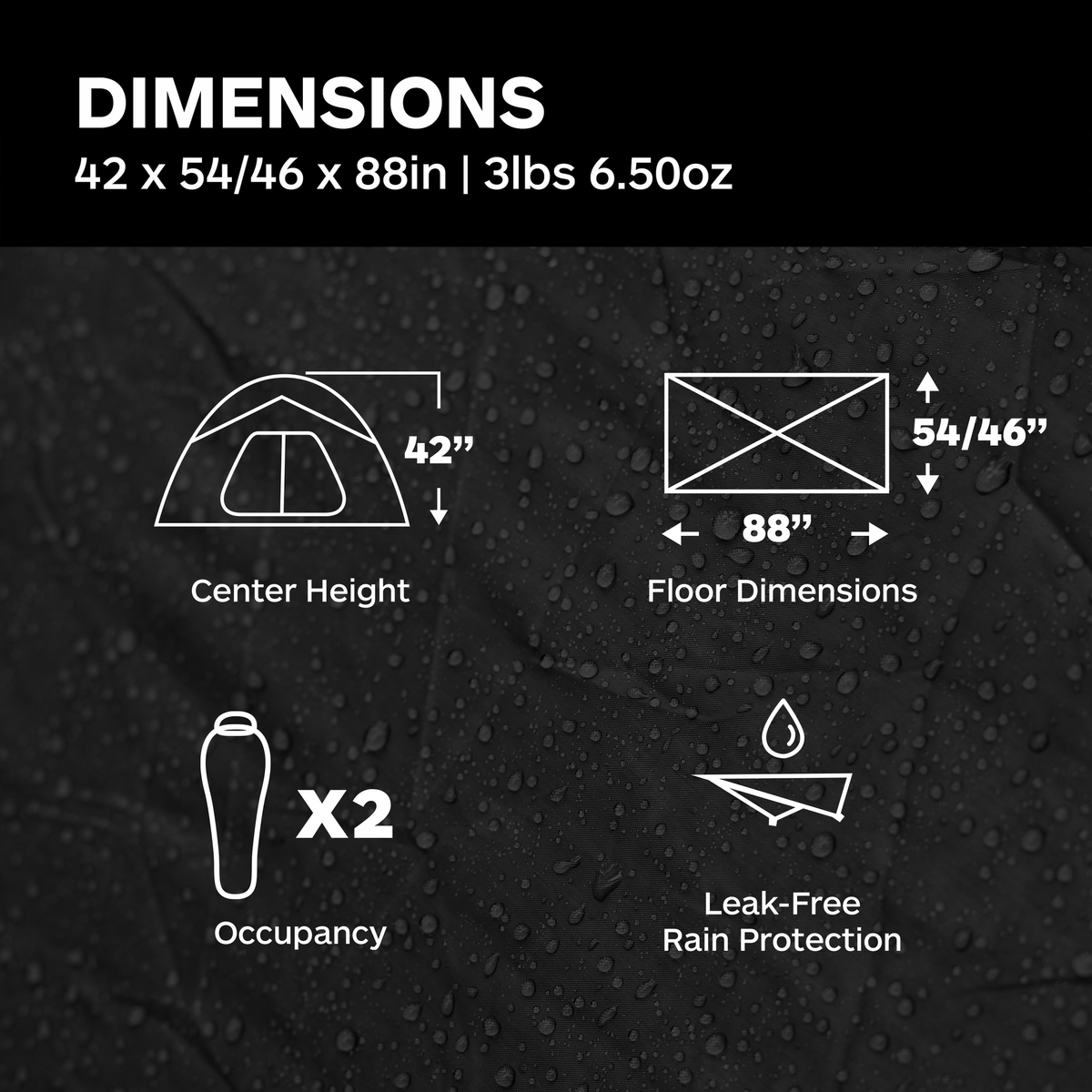 Marmot Tungsten UL 2 Person Tent dimensions