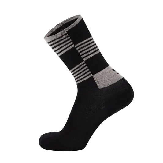 Mons Royale Unisex Atlas Crew Sock Check Mate Black Check
