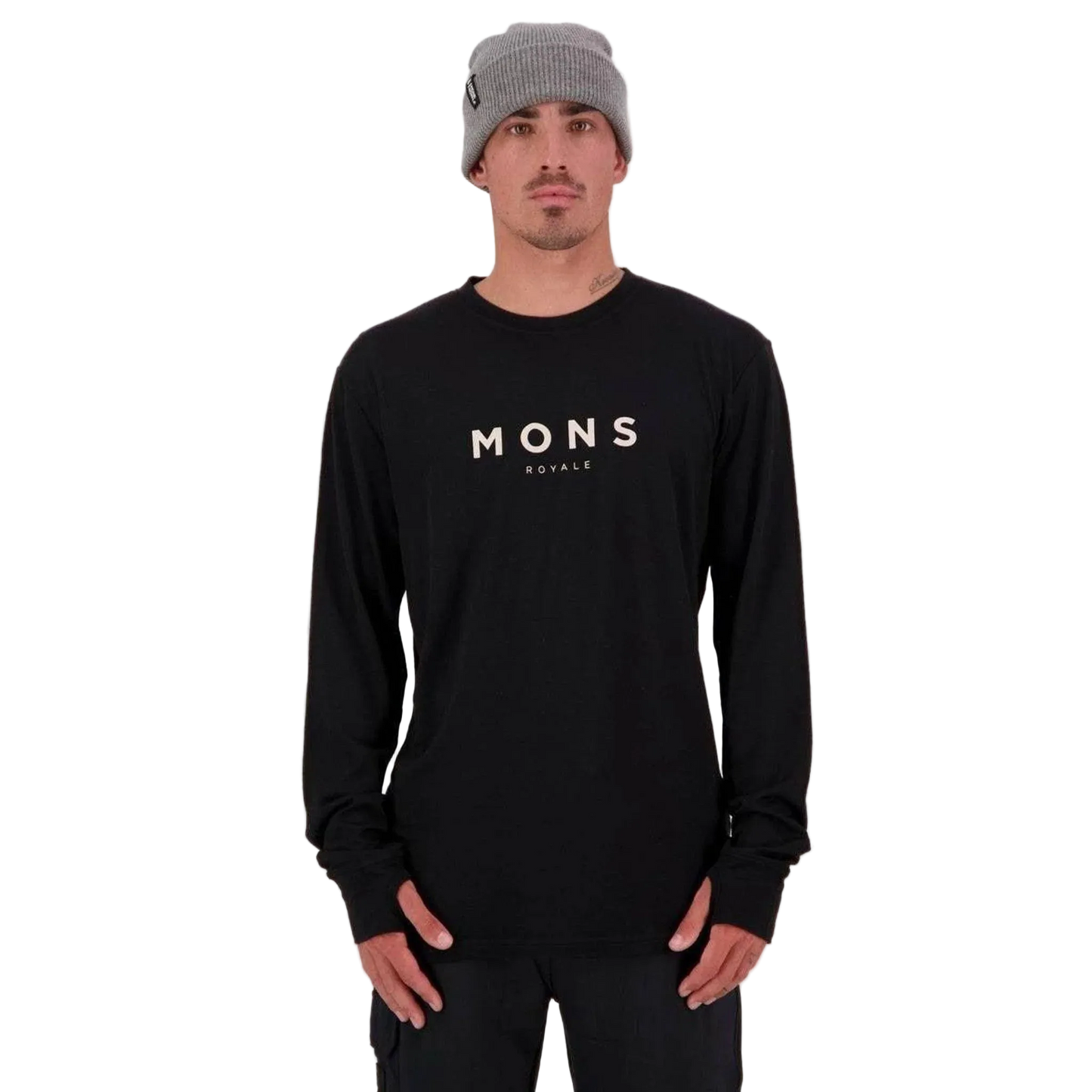 Mons Royale Yotei Men's Merino Long Sleeve Top Black