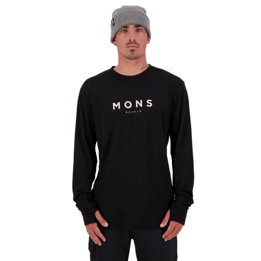 Mons Royale Yotei Men's Merino Long Sleeve Top Black