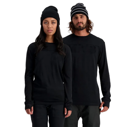 Mons Royale Unisex Yotei Merino Long Sleeve - Black