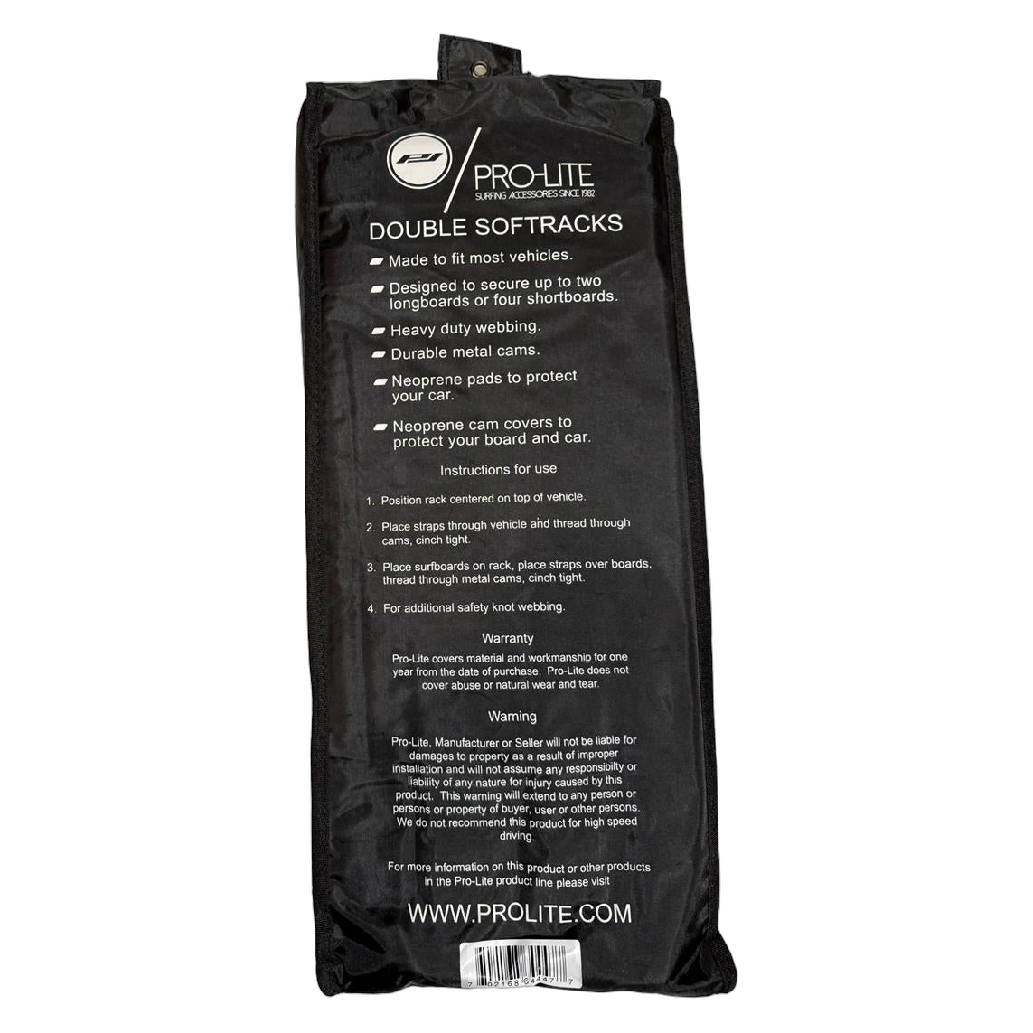 Prolite Double Soft Racks, pack back