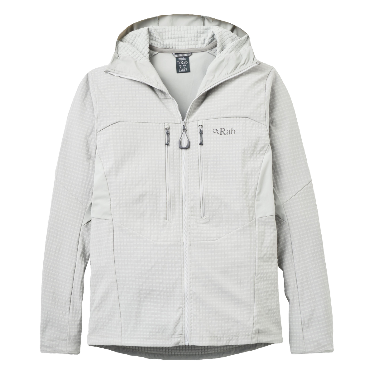 Rab Ascendor Pro Men's Hoody in Light Zinc, front view