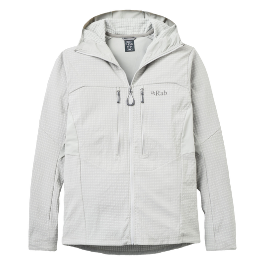 Rab Ascendor Pro Men's Hoody in Light Zinc, front view