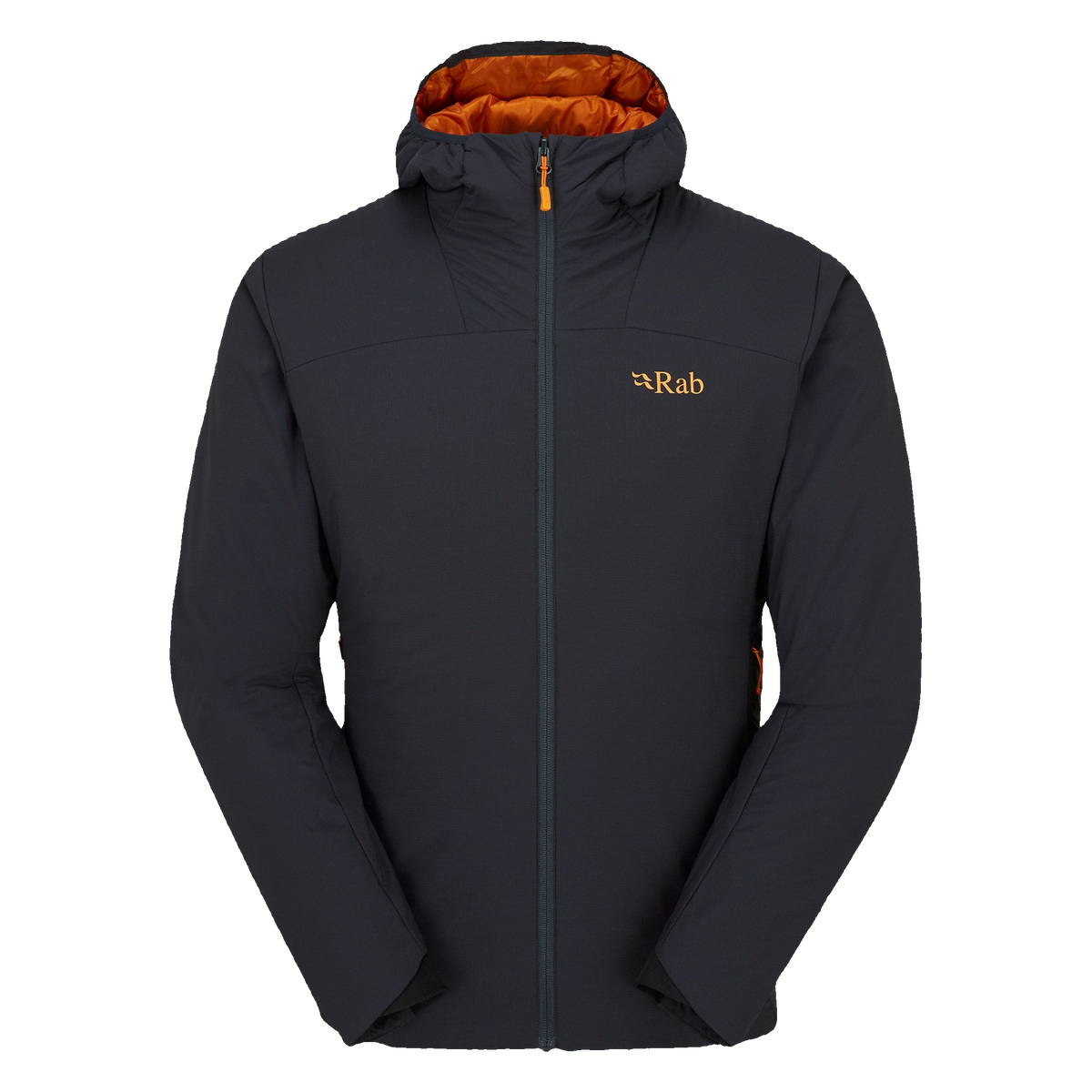 Rab Xenair Alpine Light Men's Jacket in Ebony (Marmalade), front view