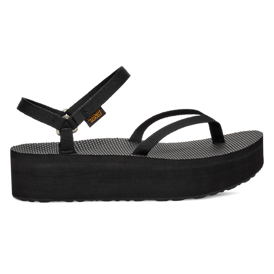 Teva Flatform Slim women's sandal in Black, angle view