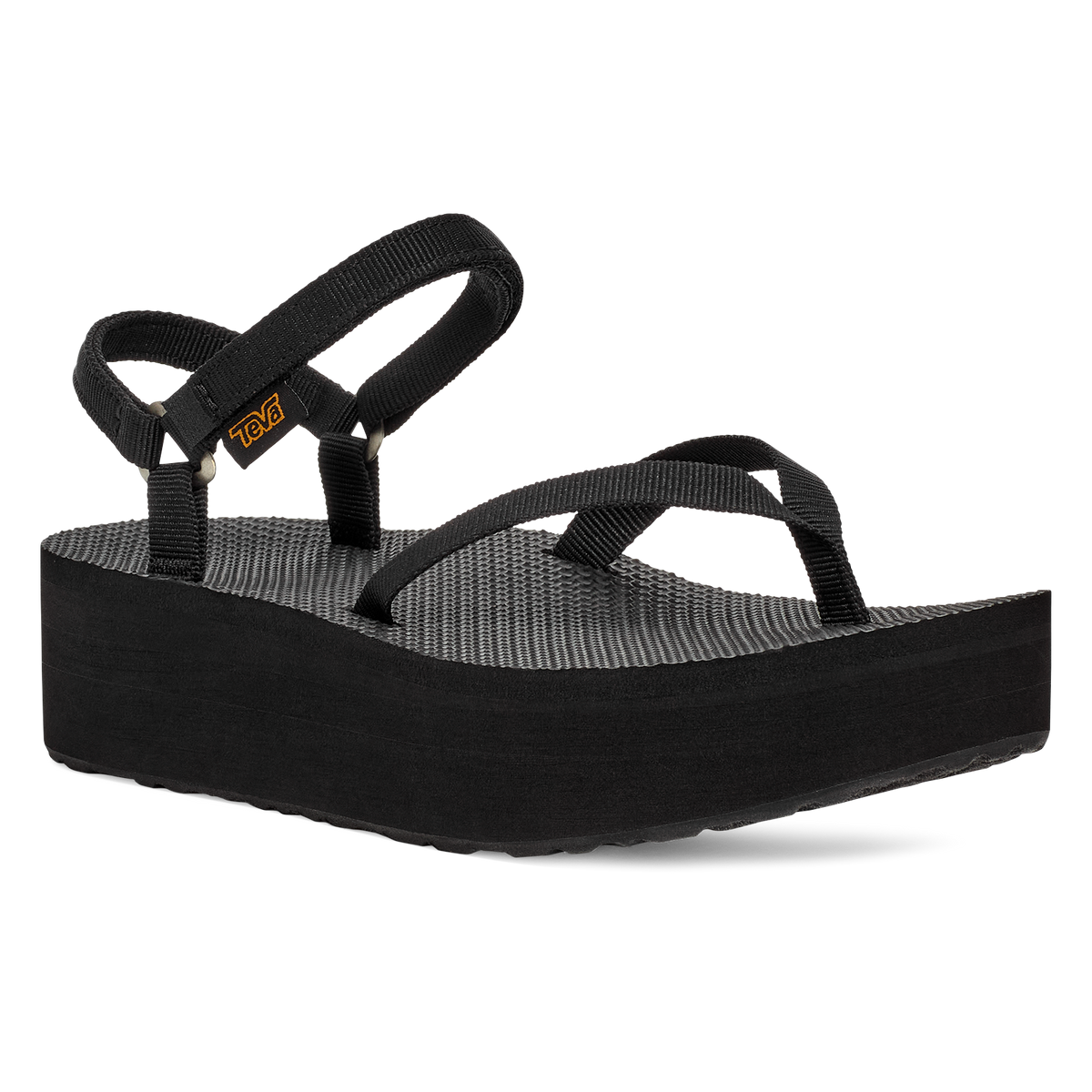 Teva Flatform Slim women's sandal in Black, side view