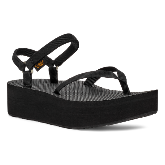Teva Flatform Slim women's sandal in Black, angle view