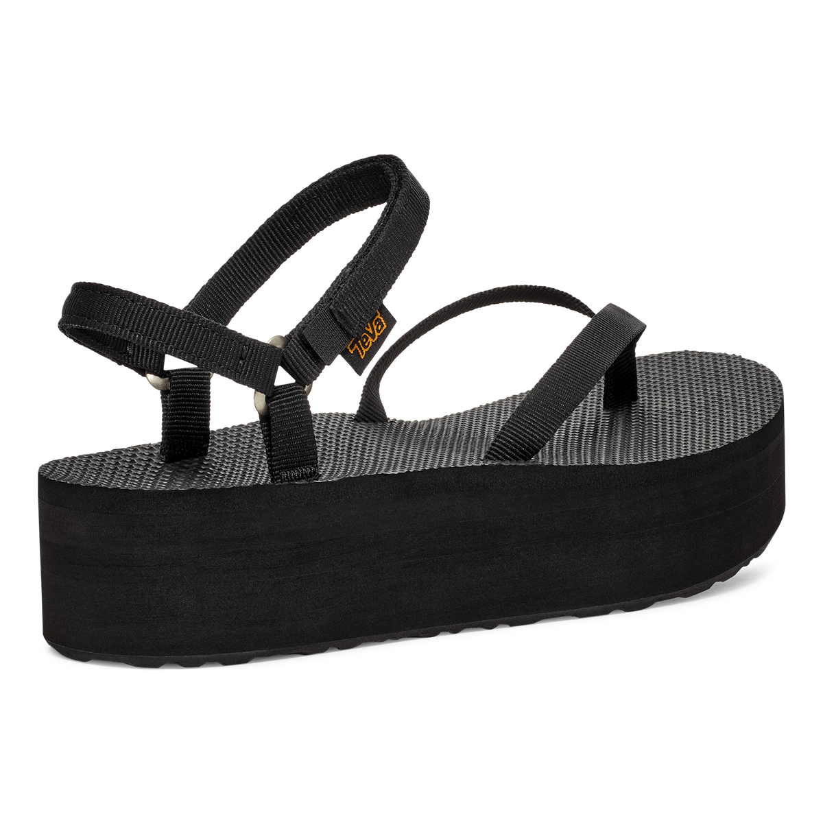 Teva Flatform Slim women's sandal in Black, back angle