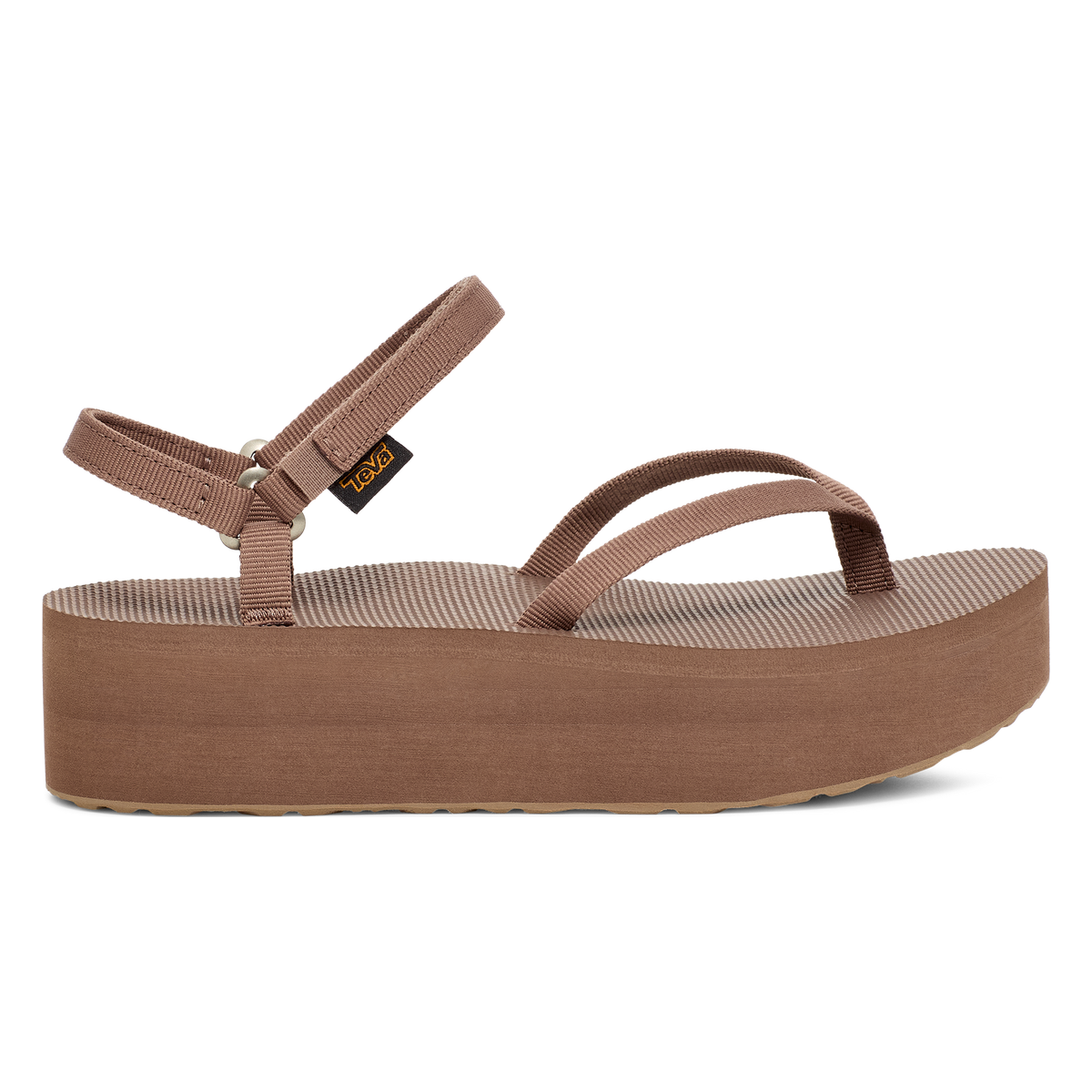 Teva Flatform Slim women's sandal in Caribou, side view