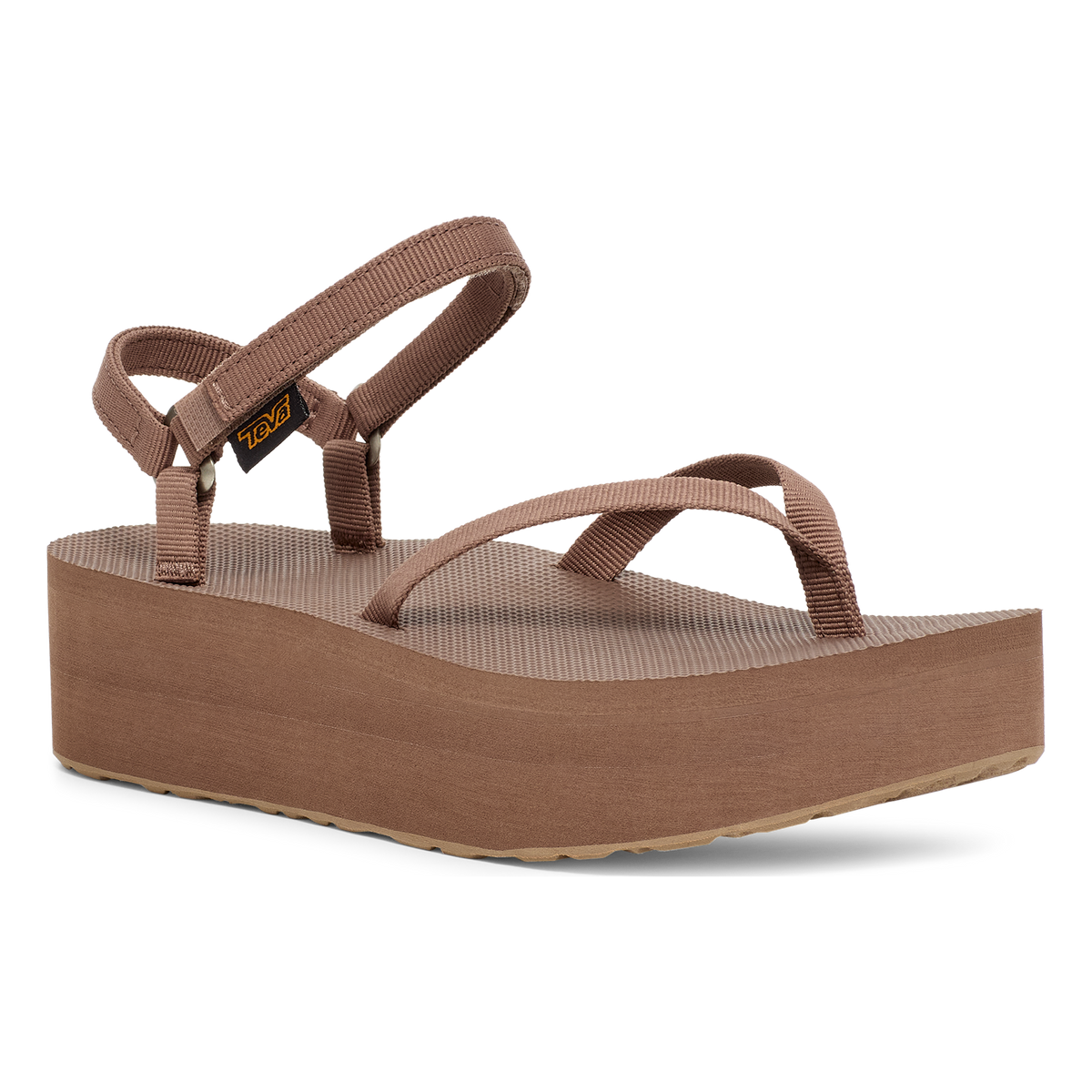 Teva Flatform Slim women's sandal in Caribou, angle view