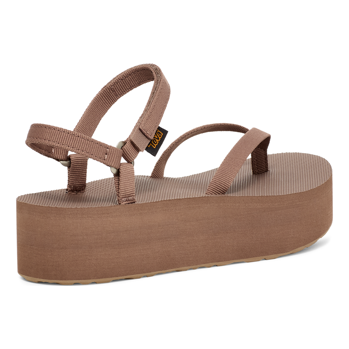 Teva Flatform Slim women's sandal in Caribou, back angle
