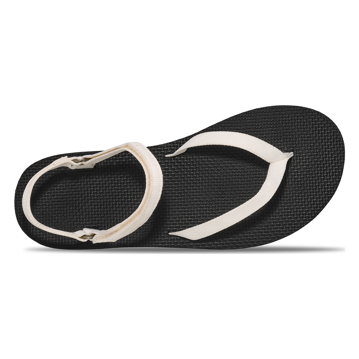 Teva Flatform Slim women's sandal in Coconut Milk/Black, top view