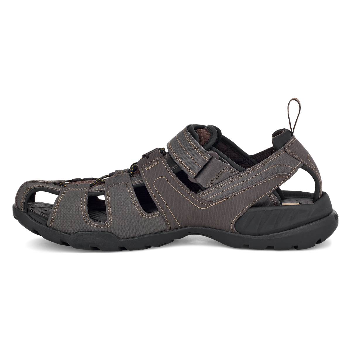 Teva Forebay men's closed-toe sandal in Turkish Coffee, inside view