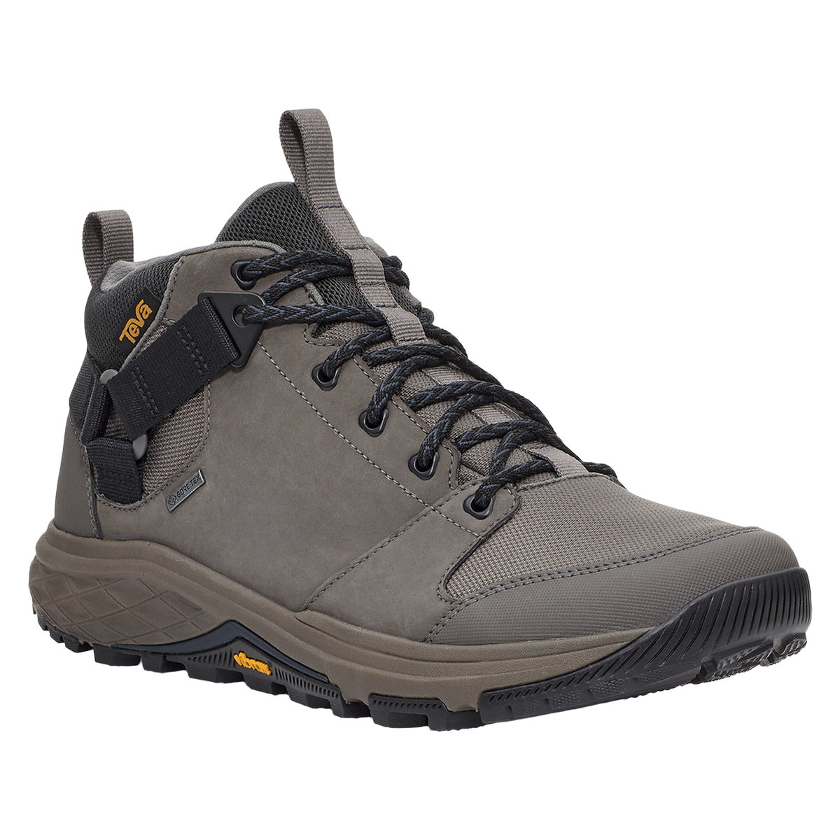 Teva Grandview GTX men's hiking boot in Navy/Charcoal, angle view