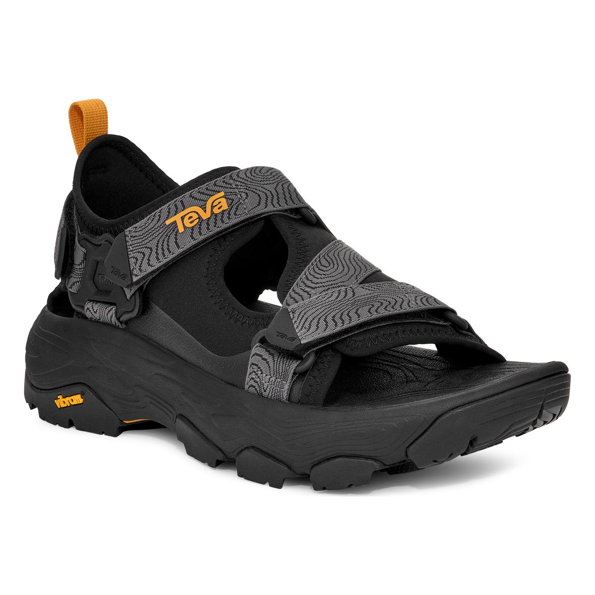 Teva Grandview Max men's hiking sandal in Black, angle view