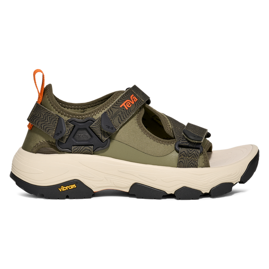 Teva Grandview Max men's hiking sandal in Olive, side view