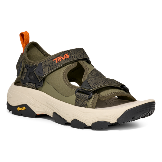 Teva Grandview Max men's hiking sandal in Olive, angle view