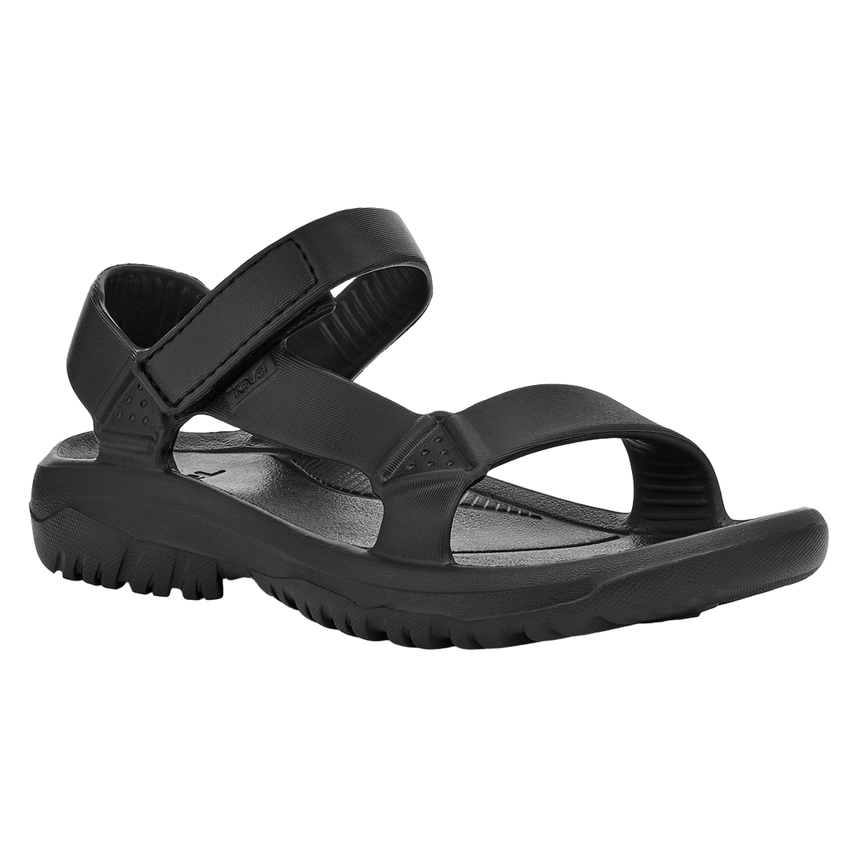 Teva Hurricane Drift women's sandal in Black/Black, angle view
