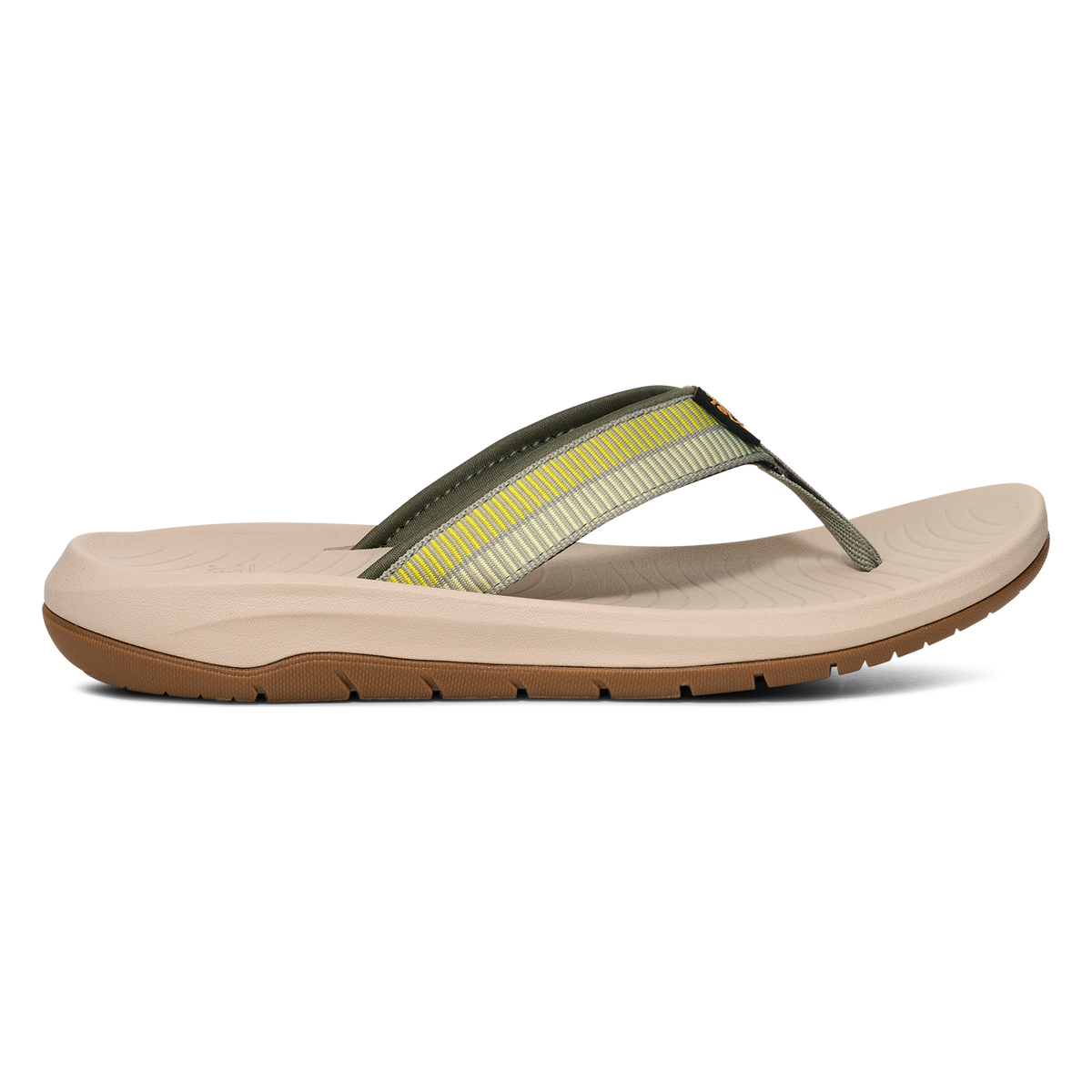 Teva Hurricane Flip women's jandal in Archive Ladder Seagrass, side view