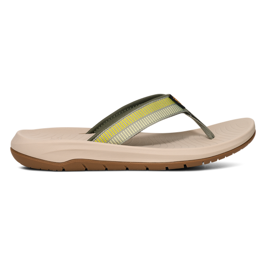 Teva Hurricane Flip women's jandal in Archive Ladder Seagrass, side view