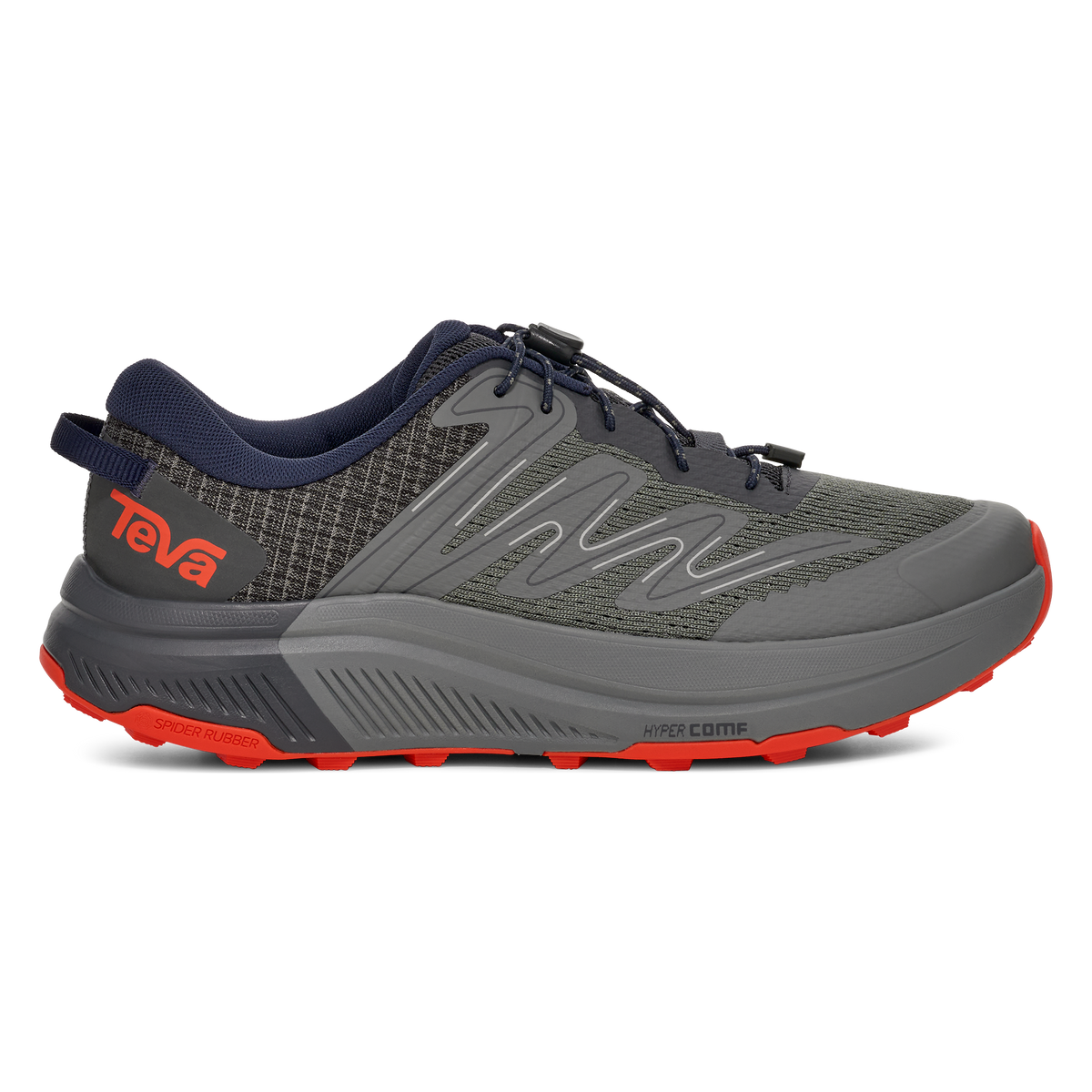 Teva Hurricane Trailsetter men's trail shoe in Grey/Navy, side view