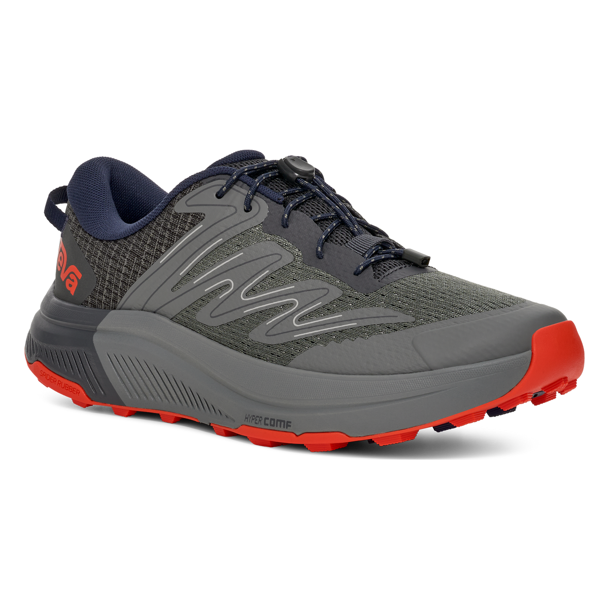 Teva Hurricane Trailsetter men's trail shoe in Grey/Navy, angle view