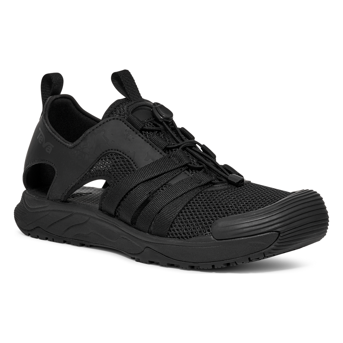 Teva Hydratrek Sandal CT men's closed-toe water sandal in Black, angle view