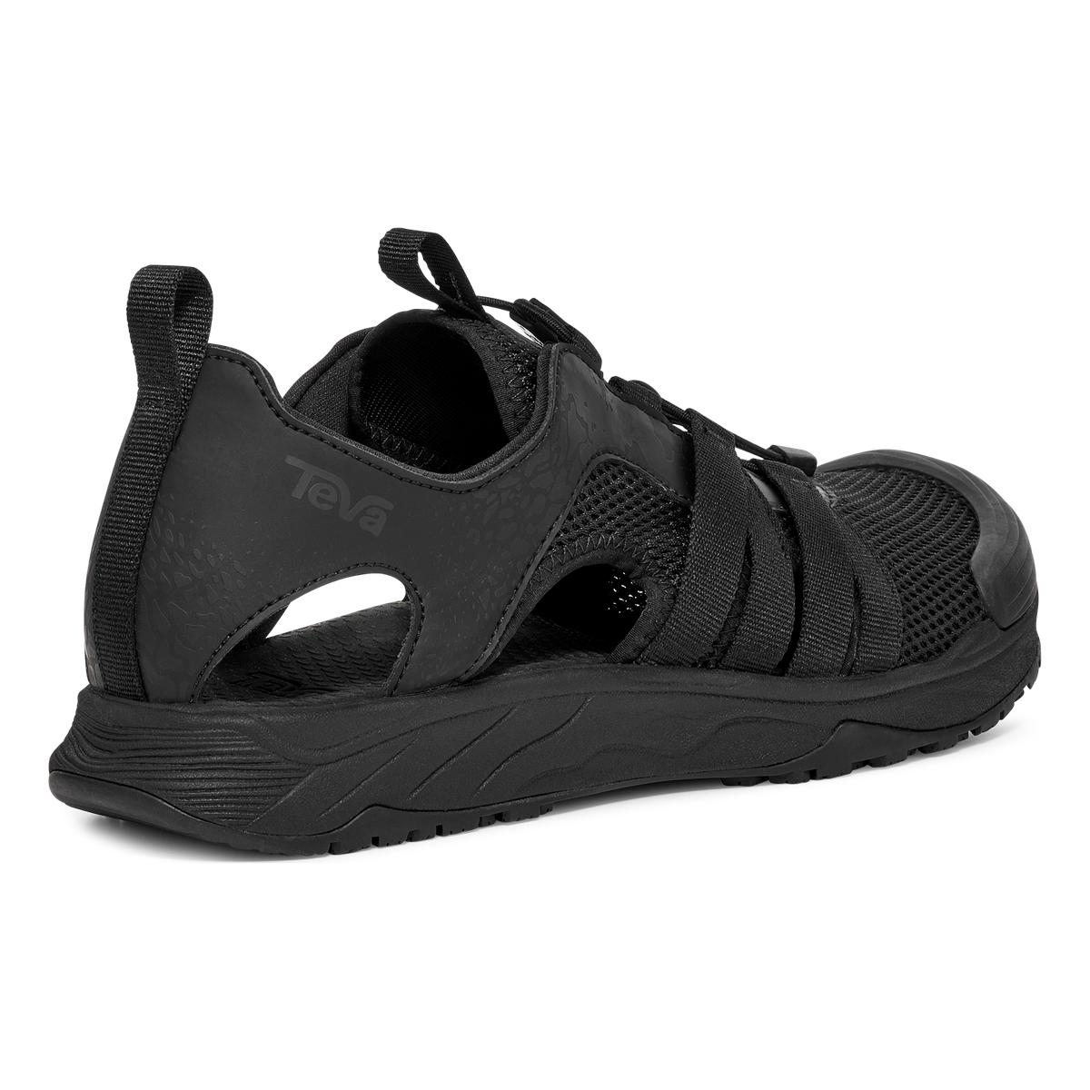 Teva Hydratrek Sandal CT men's closed-toe water sandal in Black, back angle