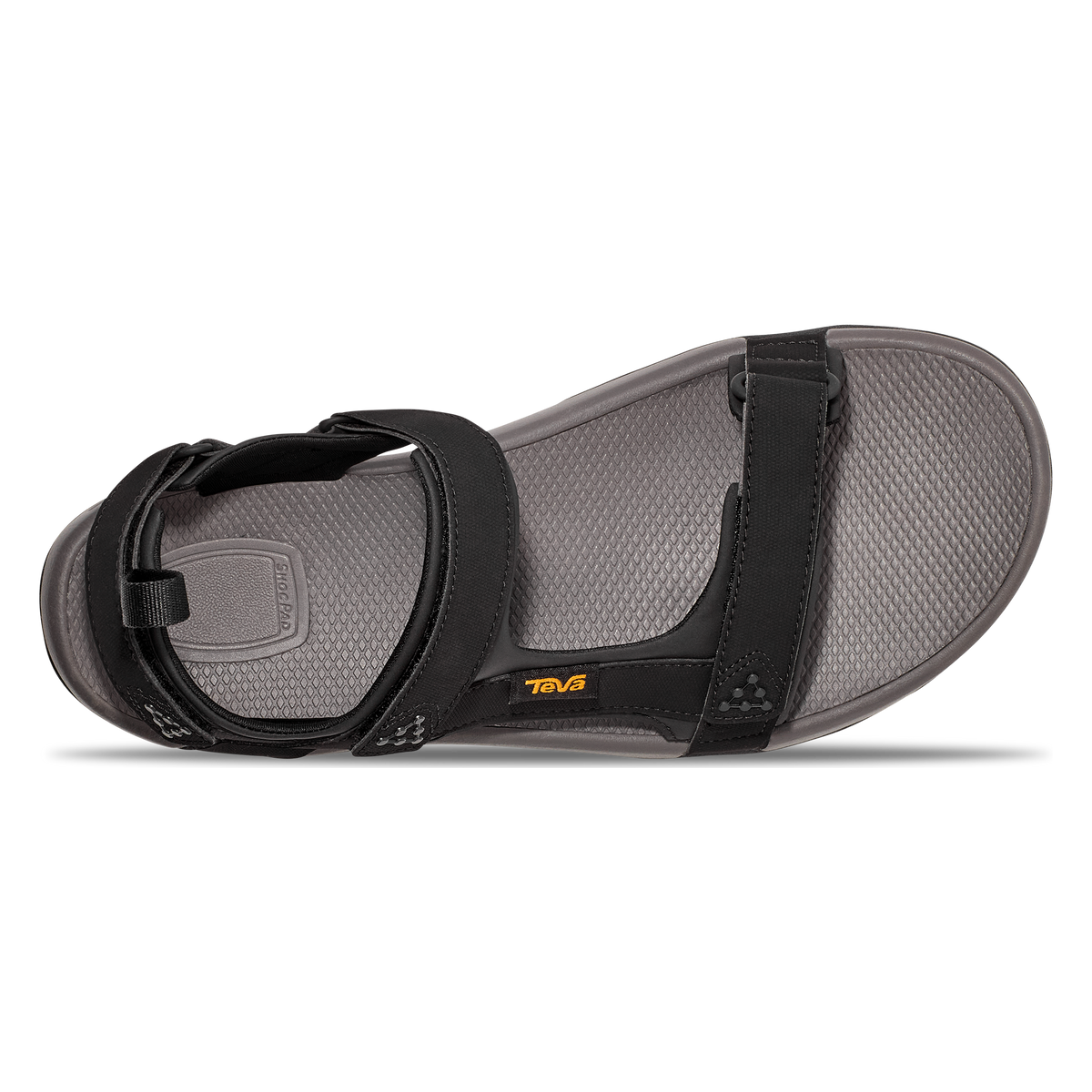 Teva Meacham men's sandal in Black, top view