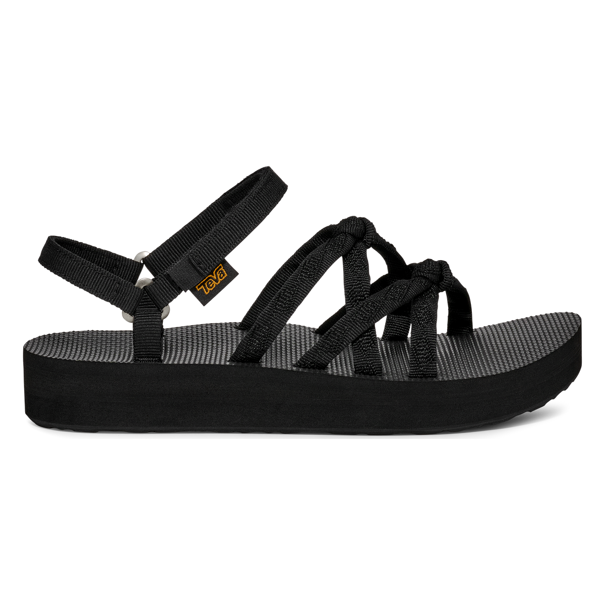 Teva Midform Kena Slim women's sandal in Black, side view