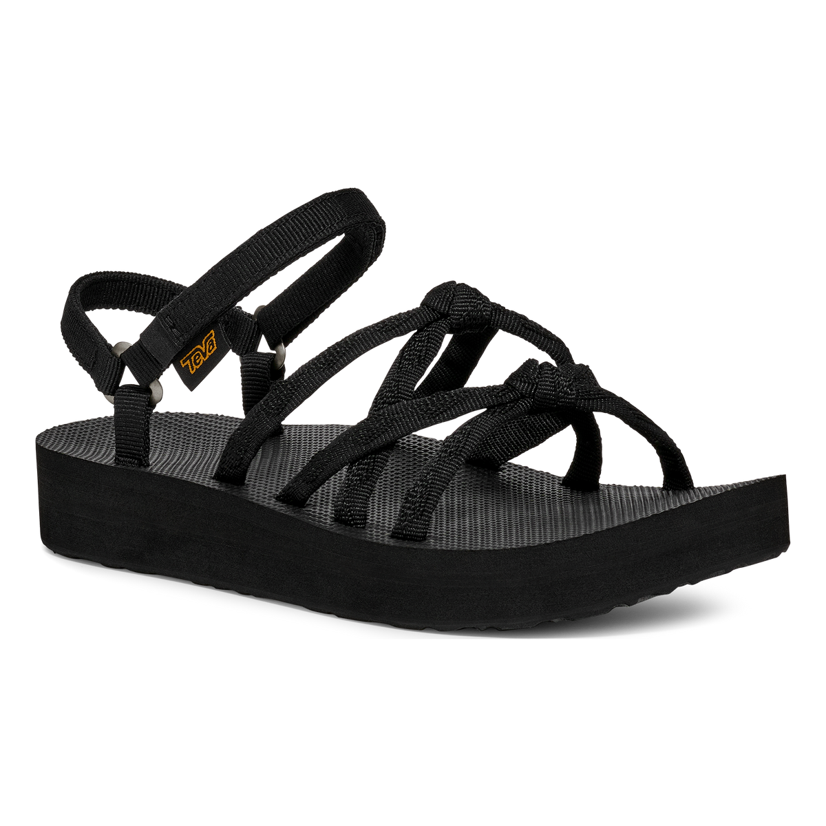 Teva Midform Kena Slim women's sandal in Black, angle view