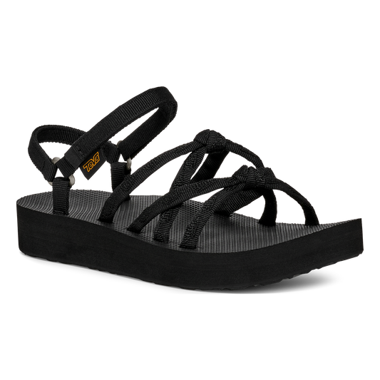 Teva Midform Kena Slim women's sandal in Black, angle view