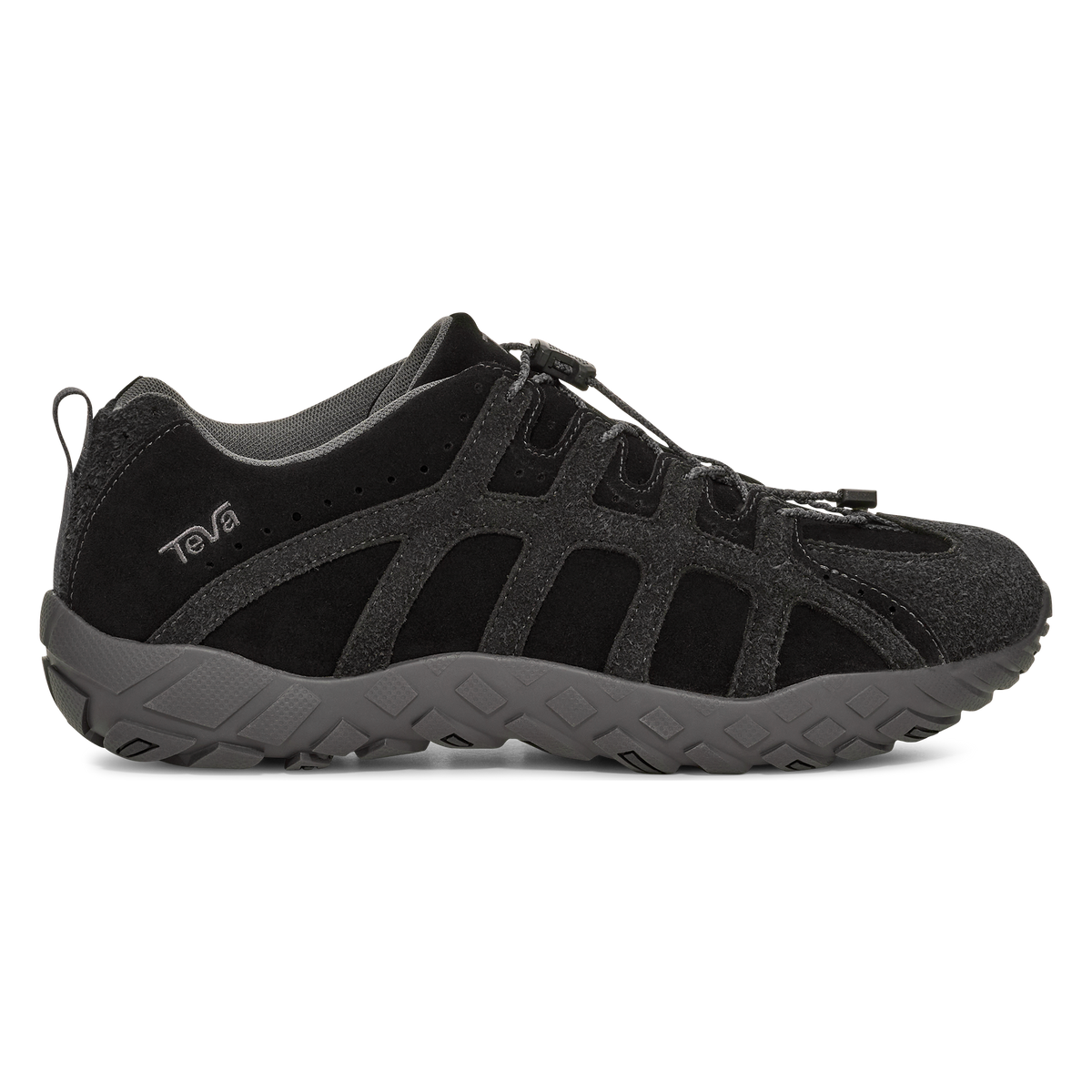 Teva NeoGamma Leather men's sneaker in Black, side view