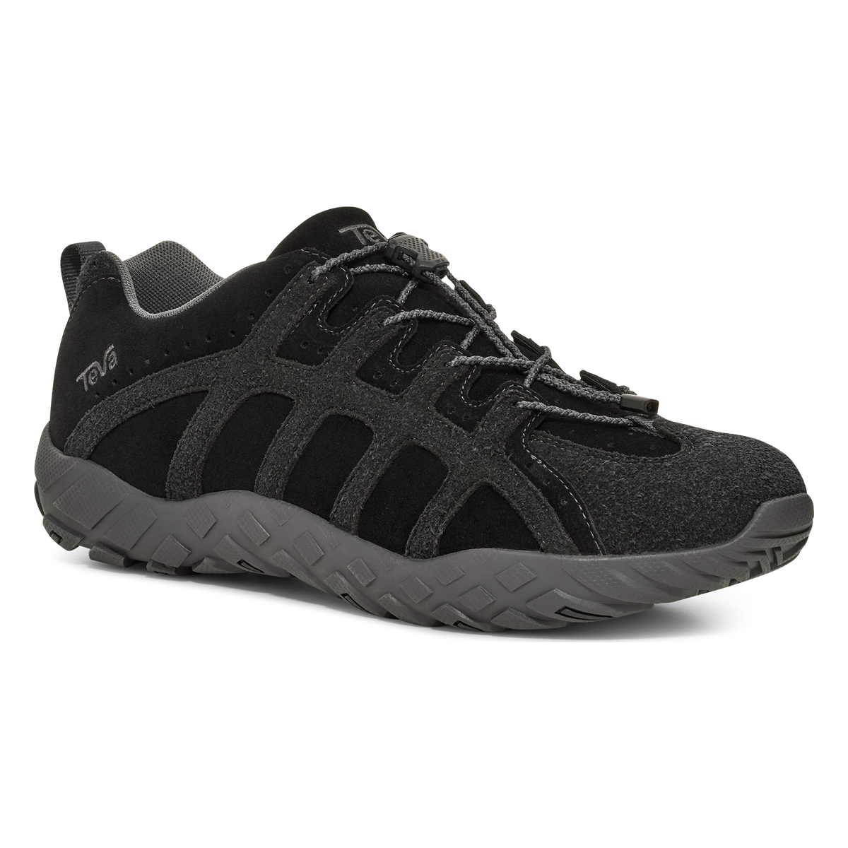 Teva NeoGamma Leather men's sneaker in Black, angle view
