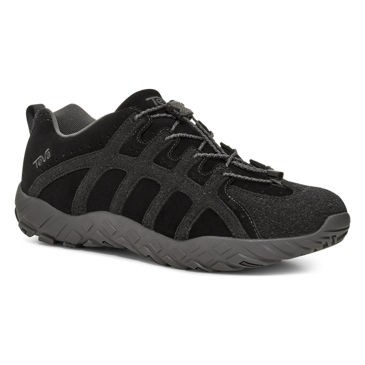 Teva NeoGamma Leather men's sneaker in Black, angle view
