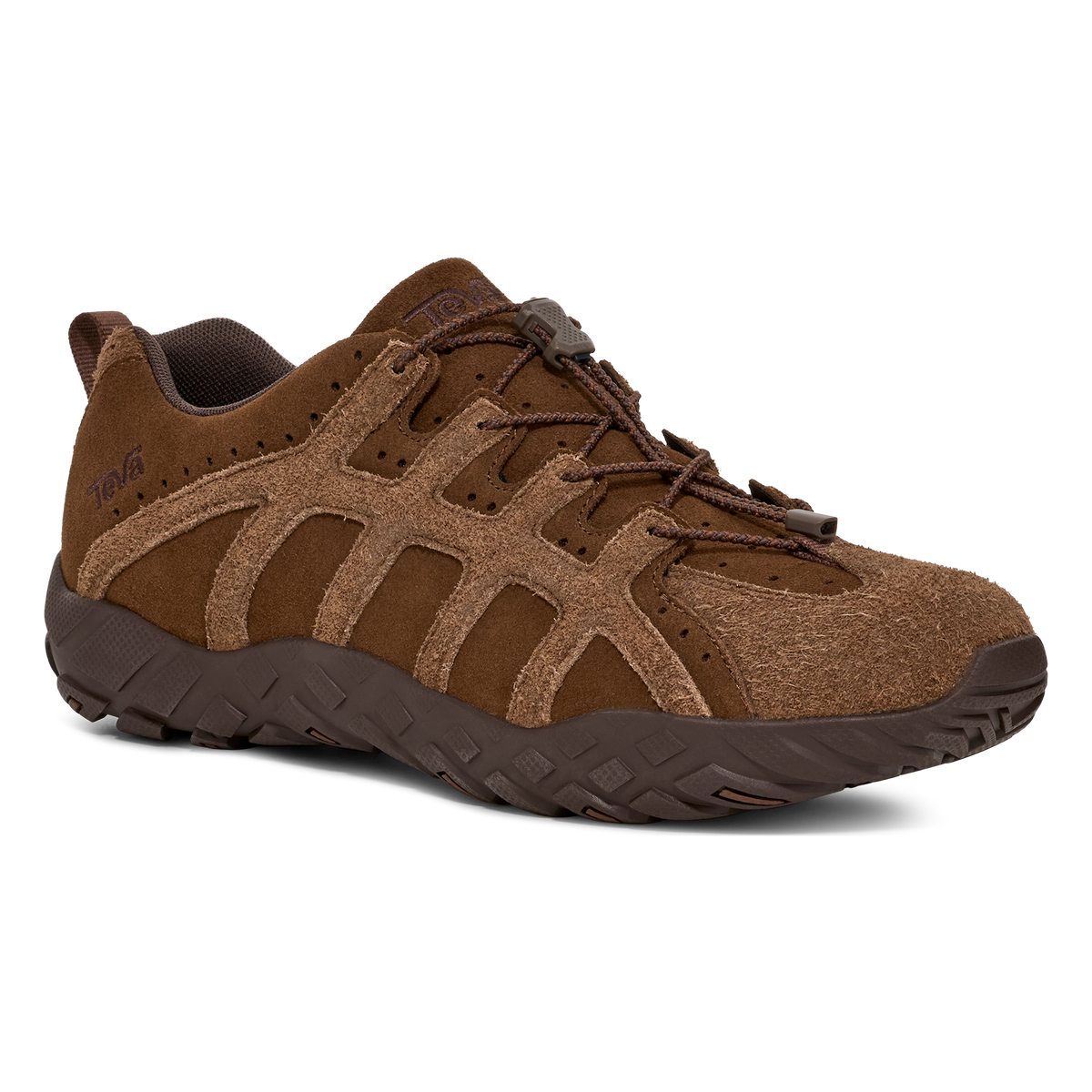 Teva NeoGamma Leather men's sneaker in Brown, angle view