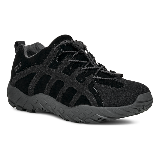Teva NeoGamma Leather women's sneaker in Black, angle view