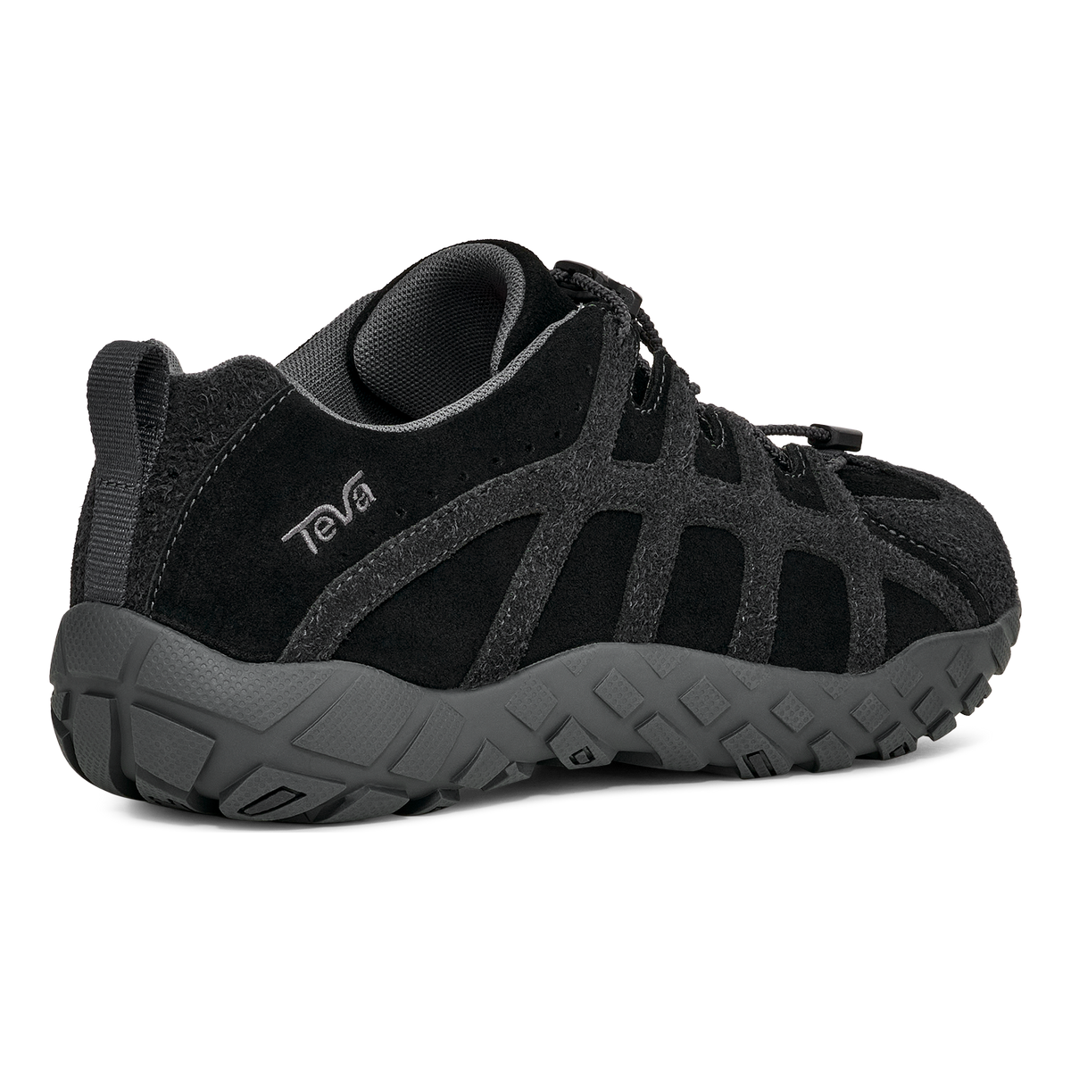 Teva NeoGamma Leather women's sneaker in Black, back angle