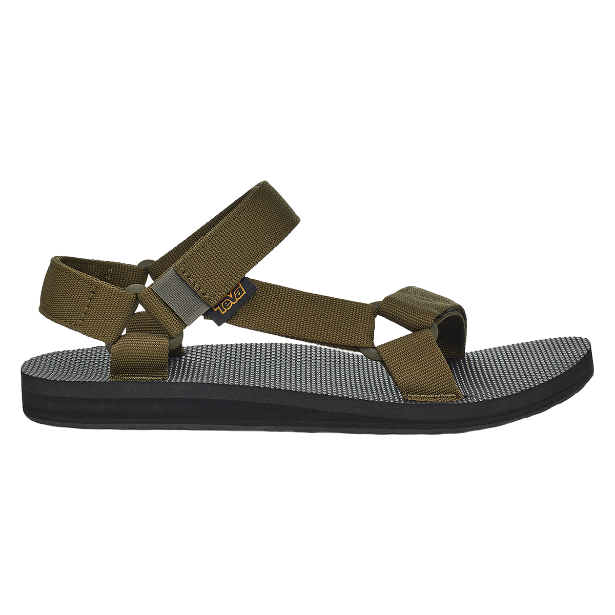 Teva Original Universal men's sandal in Dark Olive, side view